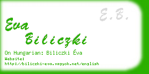 eva biliczki business card